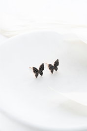 Heliophilia Silver Pendientes de Plata de Ley 925 con Oro Rosa y Circón